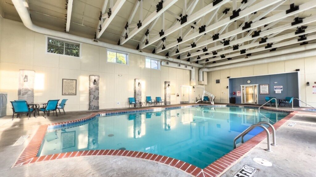 Indoor pool, a heated pool