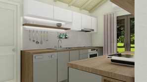 Refrigerador, microondas, horno y lavavajillas 