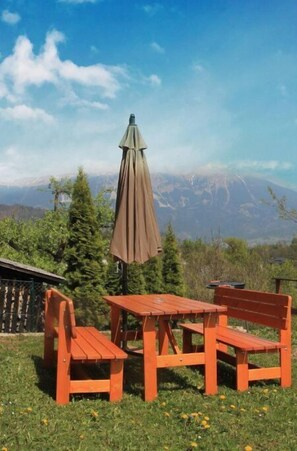 Outdoor dining - Beautiful lakeview apartment for large groups! (Radovljica)