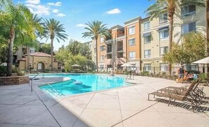 Outdoor pool, a heated pool
