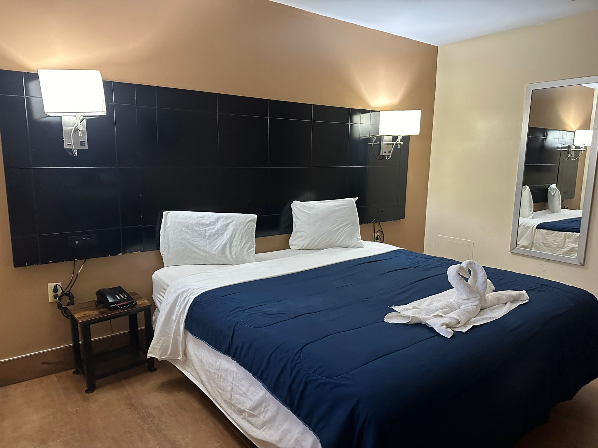 Premium bedding, down duvets, individually decorated