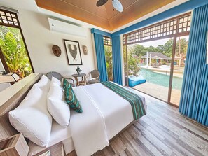 Casita Room - King with Direct Lagoon Pool Access | Desk, laptop workspace, blackout drapes, free WiFi - TAG RESORT  (Coron)