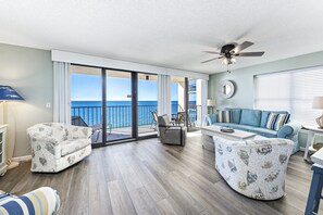 Flat-screen TV, DVD player