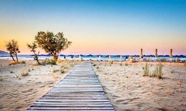Vlak bij het strand, strandlakens