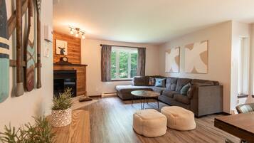 Télévision, cheminée