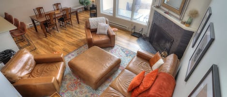 Living/dining areas