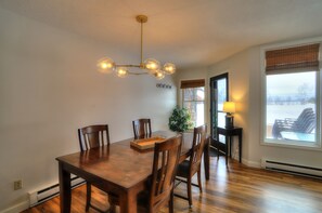 Dining - Lakehouse Condo 3B | Shared Beach Access on Rangeley Lake (Rangeley)