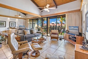 TV, DVD player, table football - Kamaole Sands #2-404  Beautiful Oceanview Penthouse, A/C, Great Location! (Kihei)