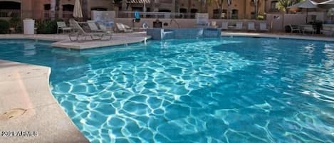 A heated pool