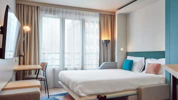 Studio, 1 Double Bed (2 people) | Desk, soundproofing, free cribs/infant beds, free WiFi