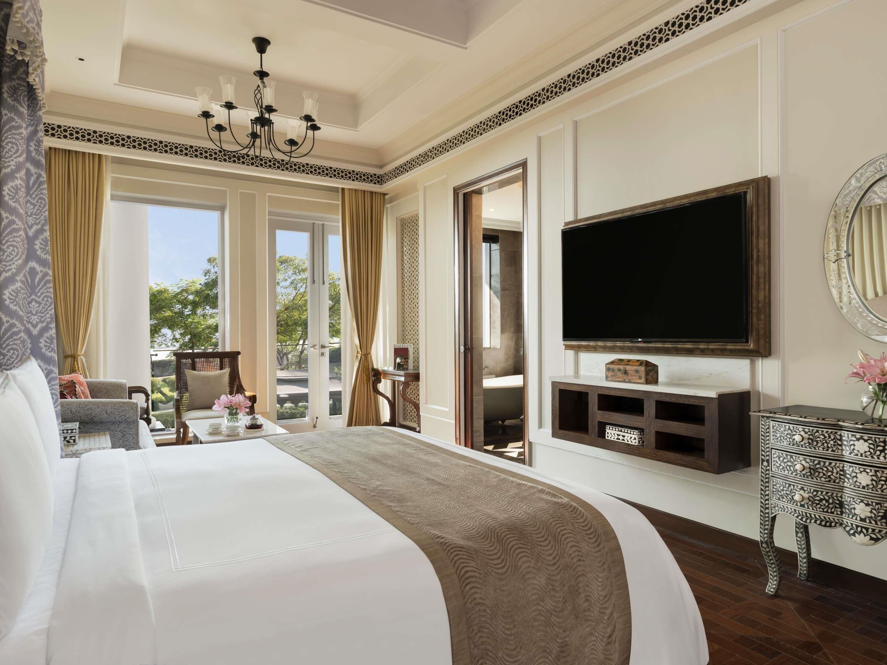 Sábanas de algodón egipcio, ropa de cama de alta calidad y minibar 