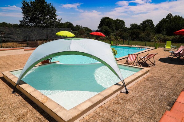 Piscina externa, piscina aquecida