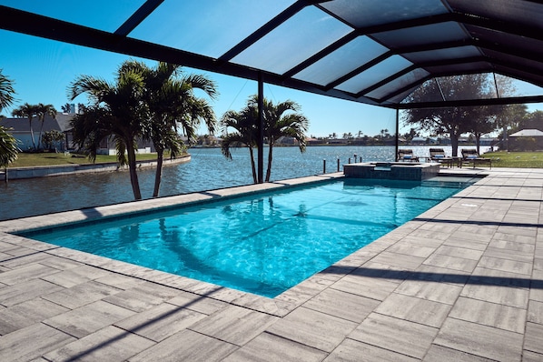 A heated pool