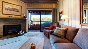 TV, fireplace, DVD player