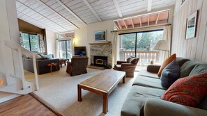 TV, fireplace, DVD player