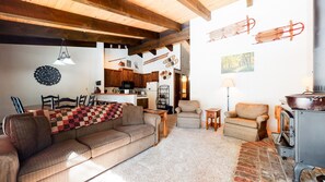 TV, fireplace, DVD player