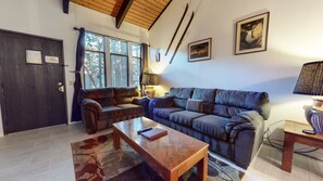 Een televisie, een open haard en een dvd-speler