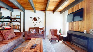 TV, fireplace, DVD player