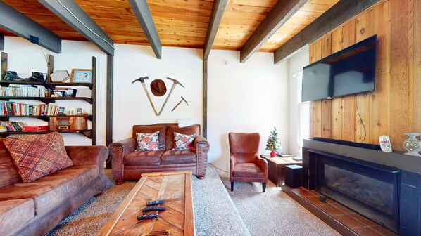 TV, fireplace, DVD player