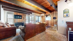 TV, fireplace, DVD player