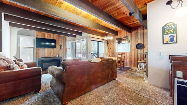 TV, fireplace, DVD player