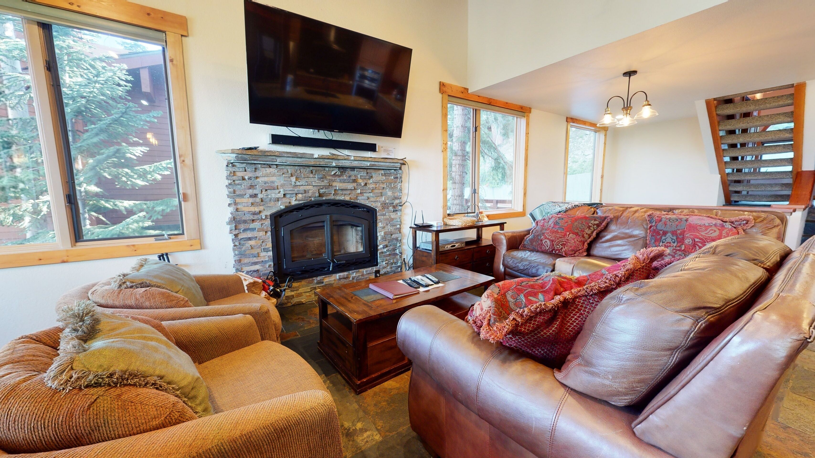 TV, fireplace, DVD player