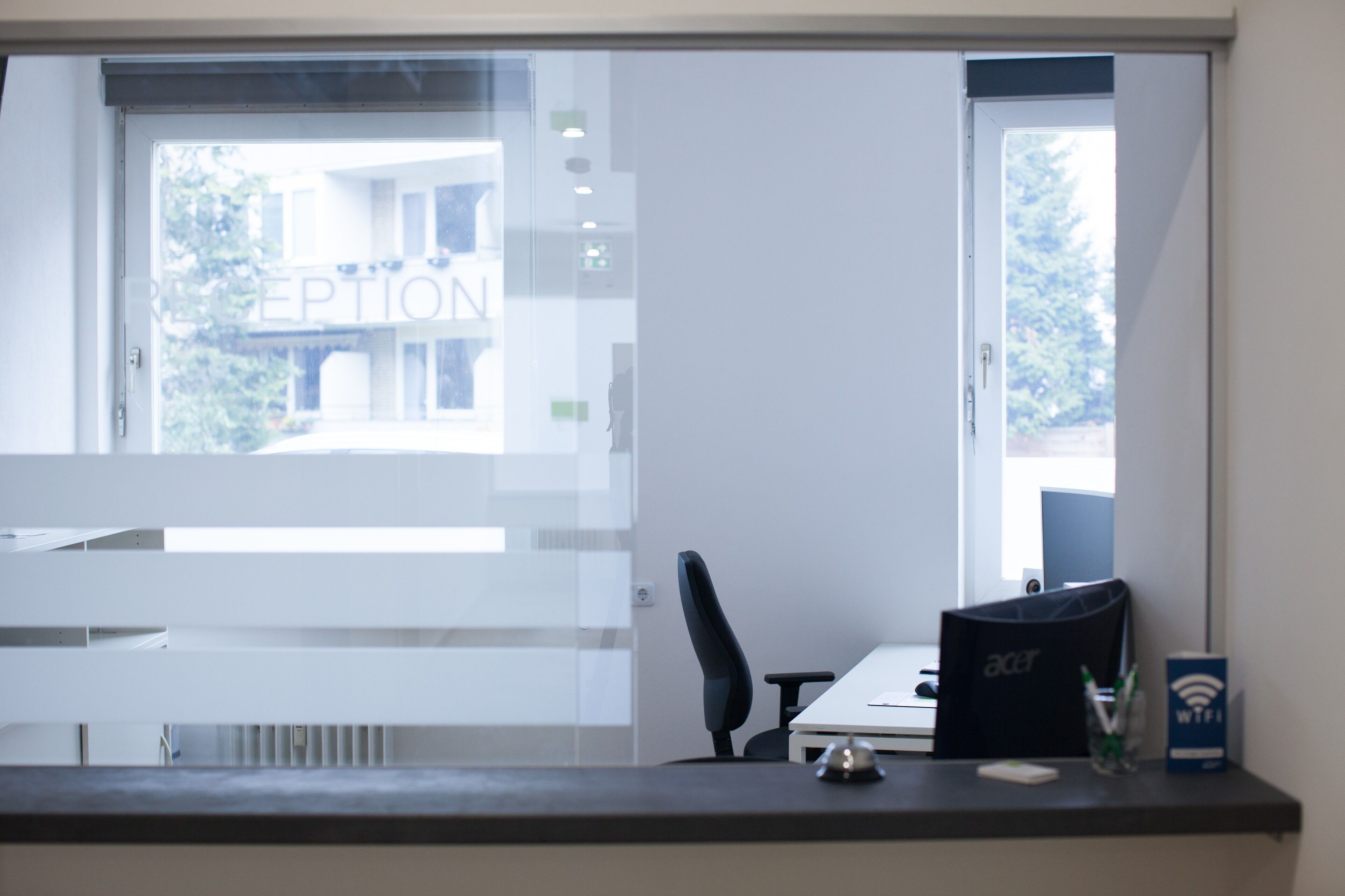 Mostrador para check-in y check-out