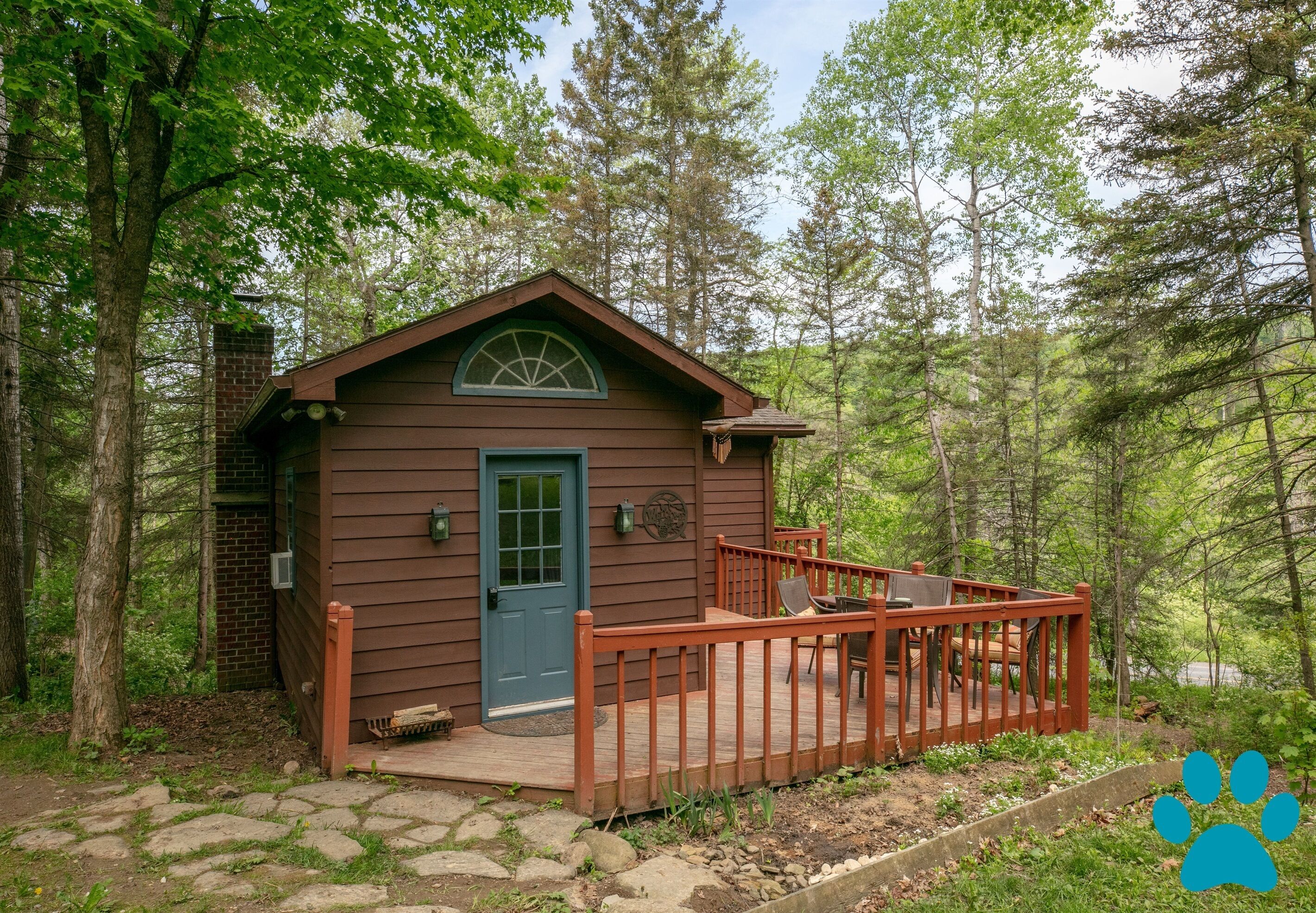 Private cabin and waterfall nestled among the hills!