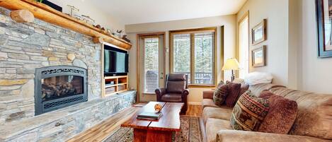 تلفزيون، مدفأة، مشغل دي في دي، ستيريو