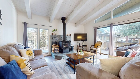 TV, fireplace, DVD player