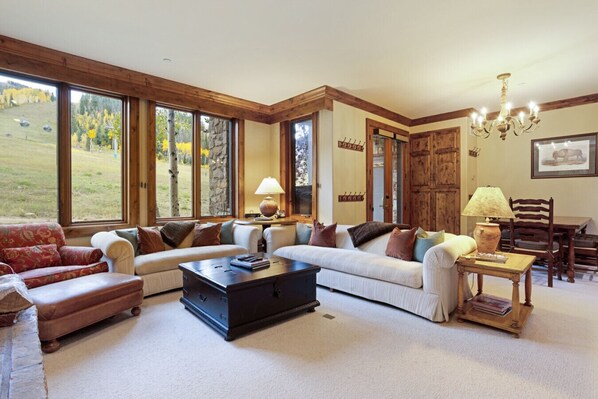 Smart TV, fireplace