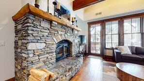 TV, fireplace, DVD player, offices