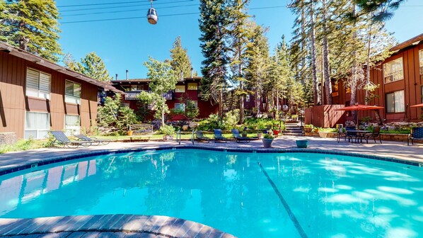 A heated pool