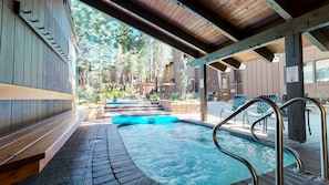 A heated pool