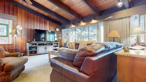 TV, fireplace, table tennis