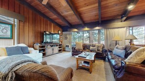 Televisión, chimenea y tenis de mesa 