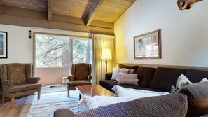 Televisión y chimenea