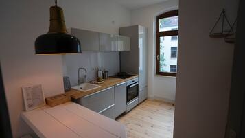 Fridge, oven, stovetop, dishwasher