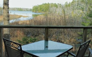 Outdoor dining - Somes Pond Charming Waterfront Cottage (Mt. Desert)