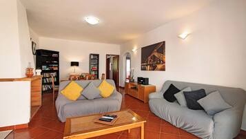 TV, DVD player, stereo
