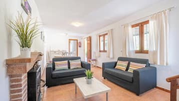 Fernseher, Kamin, Videospiele, Tischtennisplatte