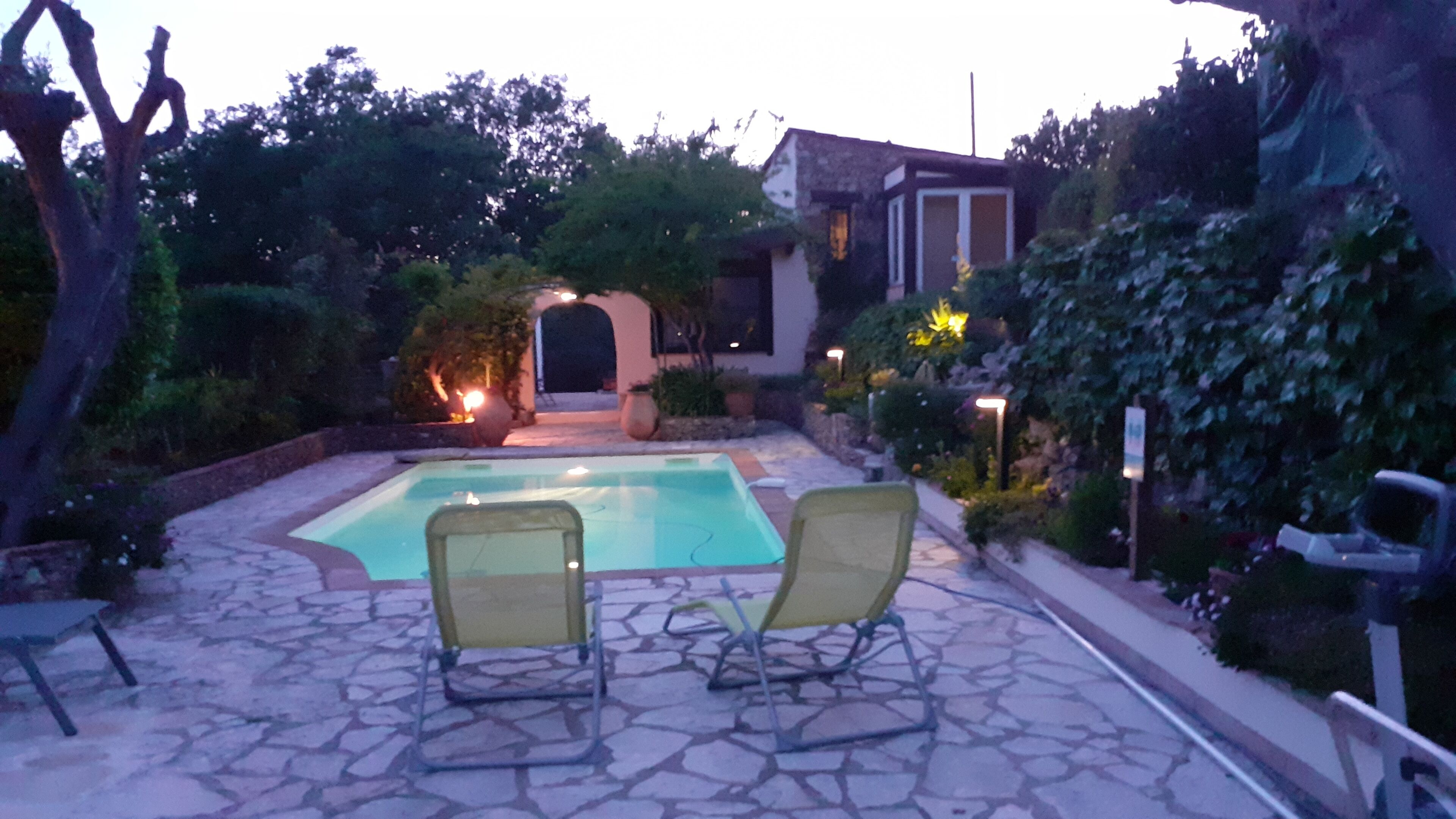 Piscine extérieure, piscine chauffée