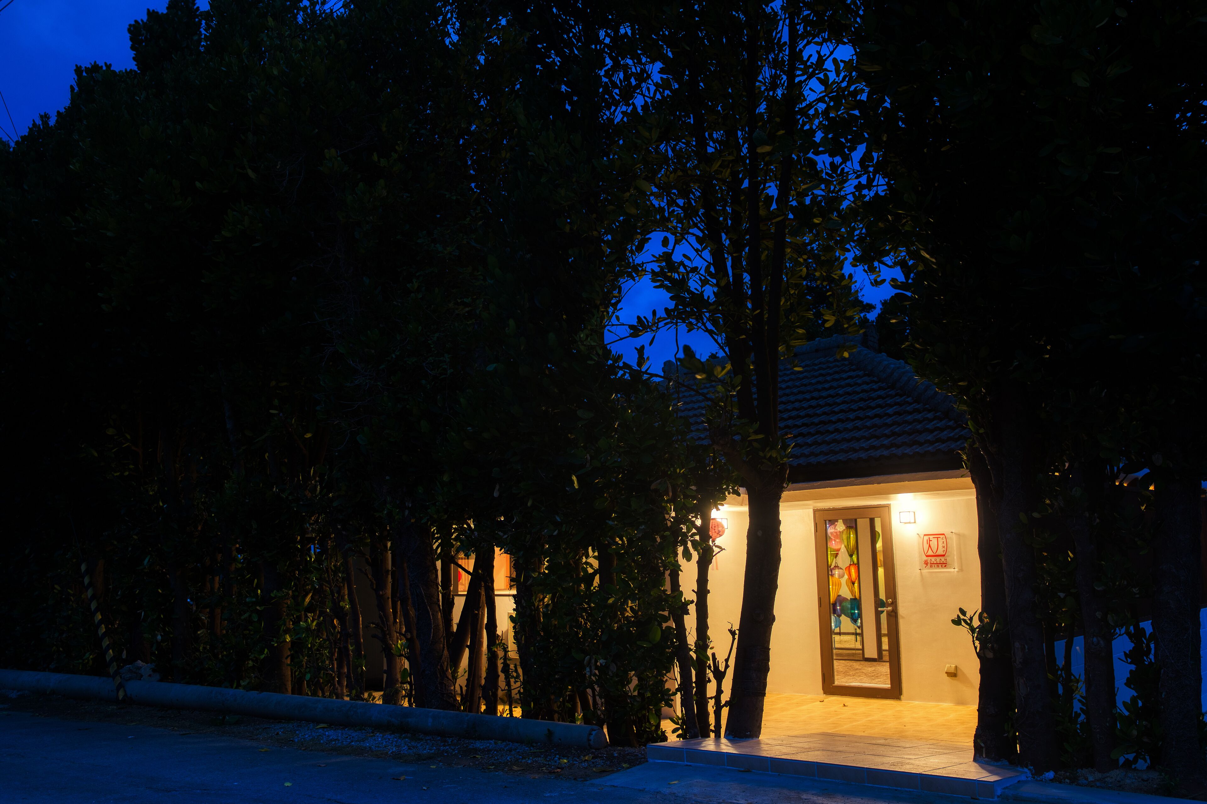 Front of property – evening/night
