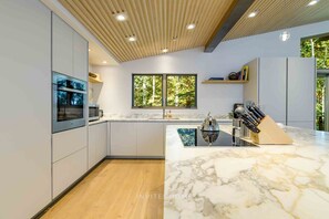 Fridge, oven, stovetop, dishwasher