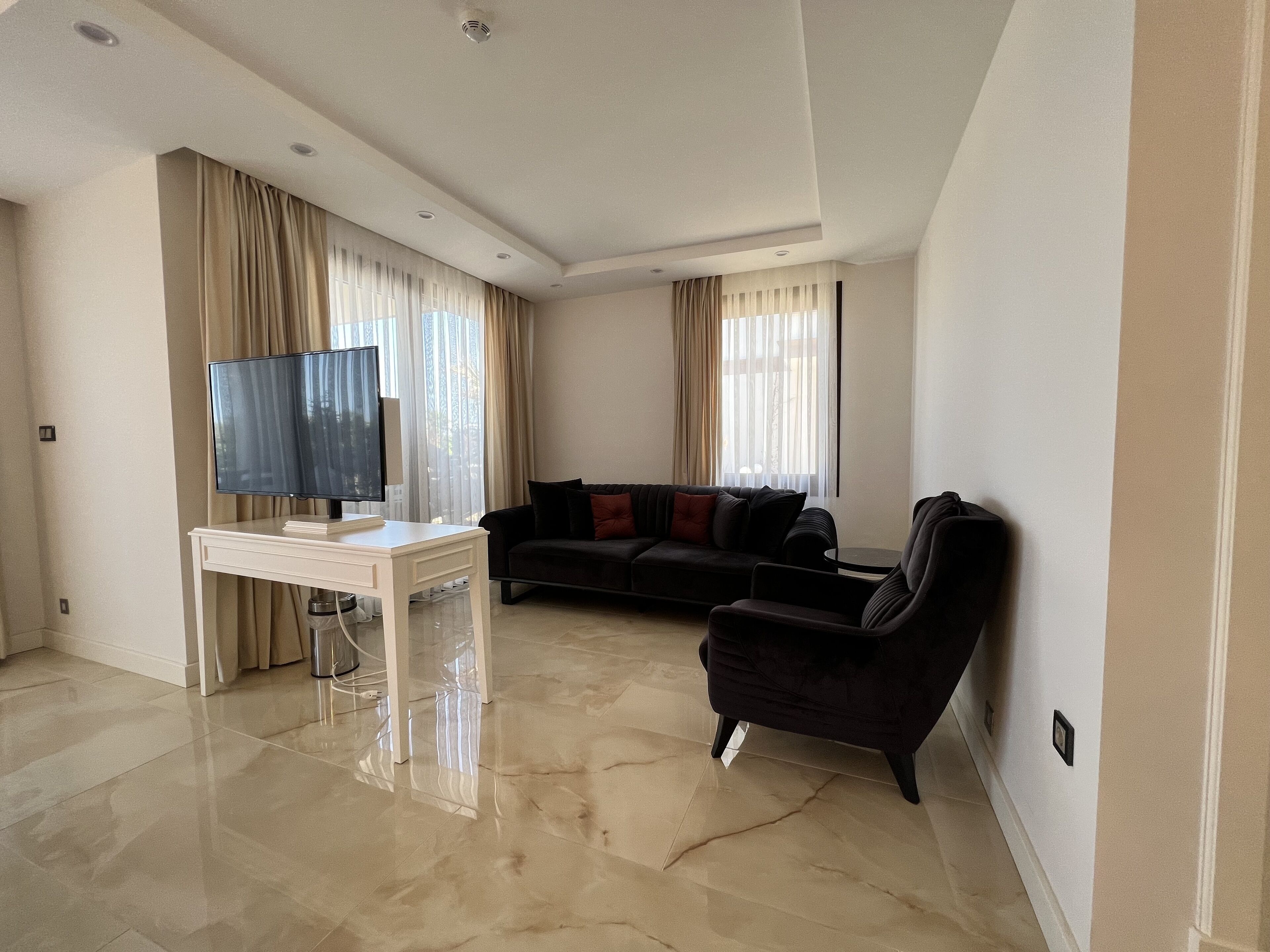 business room, private pool, sea view | egyptian cotton sheets, premium bedding, tempur-pedic beds, free minibar