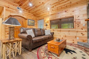 Cabin, 2 Bedrooms | Living area | TV - Beside Still Water 2 - 2 Bedrooms, 2 Baths, Sleeps 6 Home by RedAwning (Cosby)