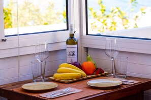 Apartment | Private kitchen | Fridge, microwave, oven, stovetop - Inviting Arokaria Apartment in Panormo (Mylopotamos)