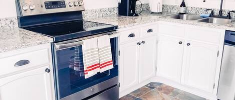 Microwave, oven, stovetop, dishwasher