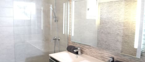 Shower, hair dryer