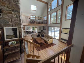 Smart TV, fireplace, video games, books